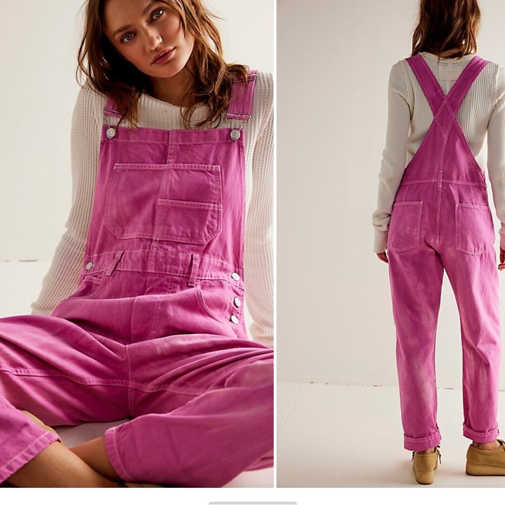 We The Free Pink Ziggy Overalls